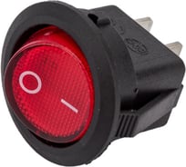 Круглая клавиша Nord-Yada 250V 6А красная (2контакта) ON-OFF (2шт в упаковке) 905483