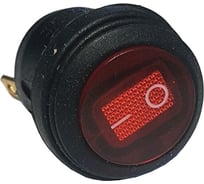 Круглая клавиша Nord-Yada 250V 6А красная с подсветкой (3контакта) ON-OFF (2шт в упаковке) ВЛАГОЗАЩИТА 905943