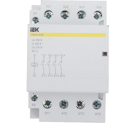 Модульный контактор IEK КМ40-40М AC/DC MKK21-40-40