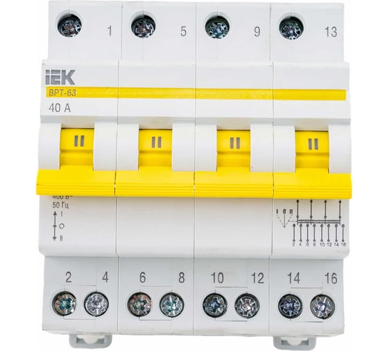 Модульный контактор IEK КМ40-11М AC MKK11-40-11