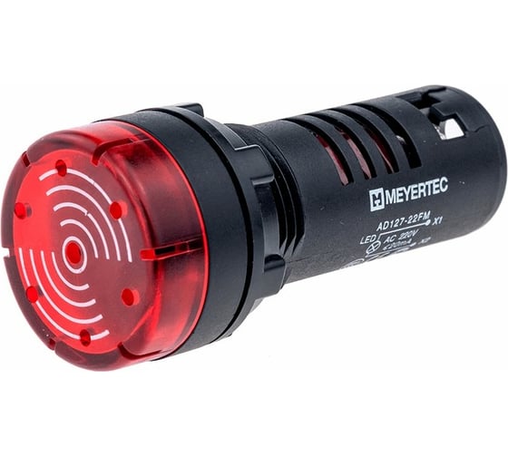 Звонок MEYERTEC с подсветкой, 80дБ, красный 24V AC/ DC MT22-SM24 арт. 00000079282
