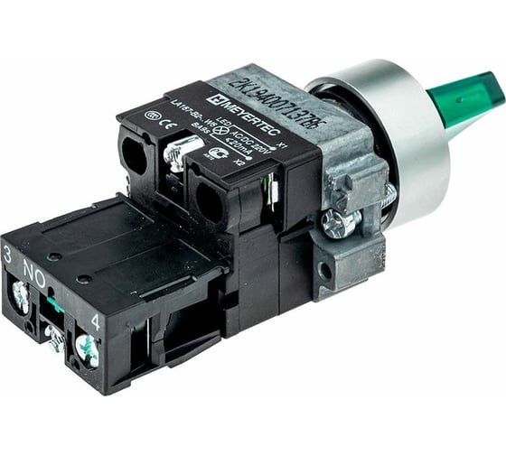 Переключатель с LED подсветкой, 220V AC/ DC, зеленый, MTB2-BK2363 арт. 000000MEYERTEC 79365