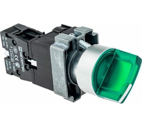 Переключатель с LED подсветкой, 220V AC/ DC, зеленый, MTB2-BK2363 арт. 000000MEYERTEC 79365