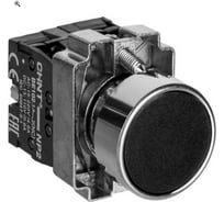 Кнопка управления CHINT NP2-BA25 без подсветки черн. 1НЗ +1НО IP40 574841