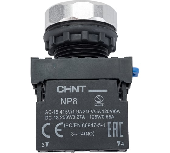 Кнопка управления CHINT NP8-10BN/3 без подсветки зел. 1НО IP65 (R) 667232 1