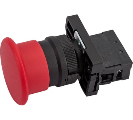 Кнопка управления CHINT "Грибок" d40мм NP2-EC42 без подсветки красн. 1НЗ IP40 574820
