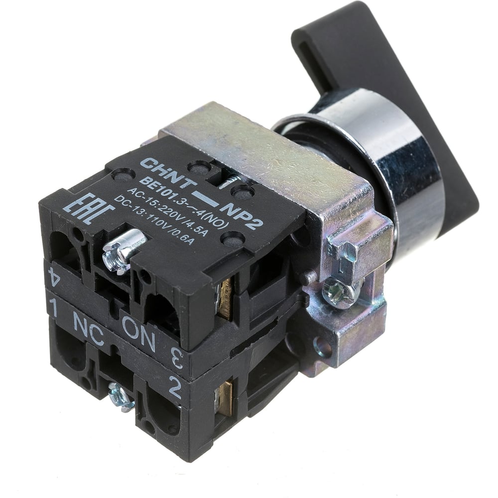Переключатель CHINT NP2-BJ25 2 полож. с фиксацией 1НЗ +1НО IP40 574857 ...