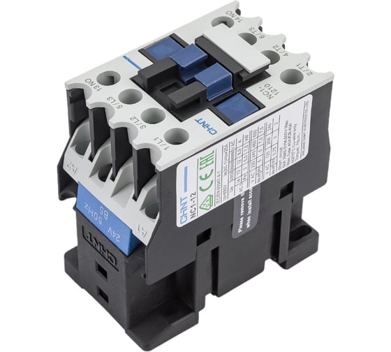 Контактор CHINT NC1-1210 12А 24В/АС3 1НО 50Гц (R) 221364
