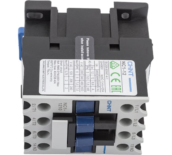 Контактор CHINT NC1-1210 12А 24В/АС3 1НО 50Гц (R) 221364