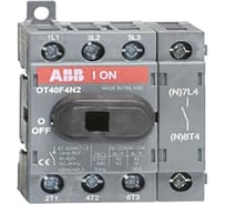 4х-полюсный рубильник ABB OT40F4N2 до 40А для установки на DIN-рейку или монтажную плату с резервной ручкой 1SCA104932R1001
