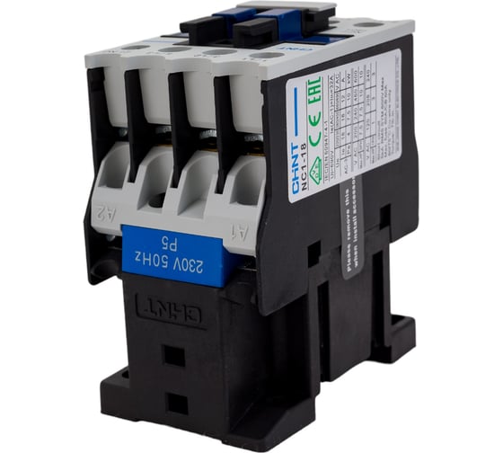 Контактор CHINT NC1-1801 18А 230В/АС3 1НЗ 50Гц (R) 221450