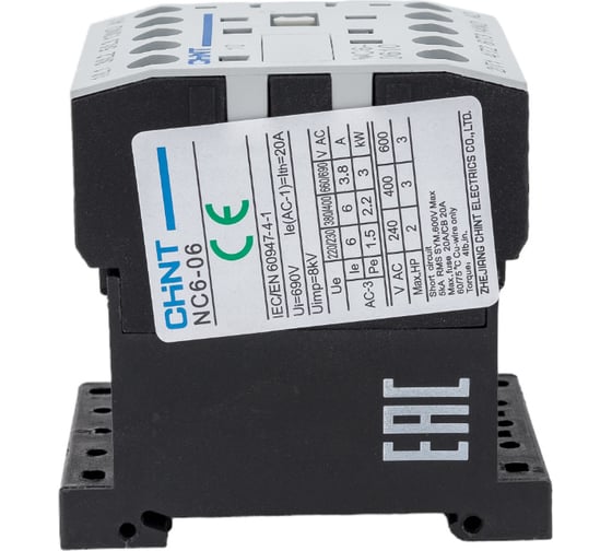 Контактор CHINT NC6-0610 6А 230В 50Гц 1НО (R) 247440