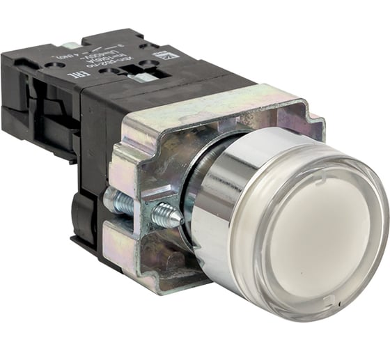 Кнопка EKF BA21 с подсветкой 230В белая NO PROxima xb2-bw21-230 1