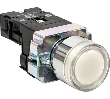 Кнопка EKF BA21 с подсветкой 24В белая NO PROxima xb2-bw21-24