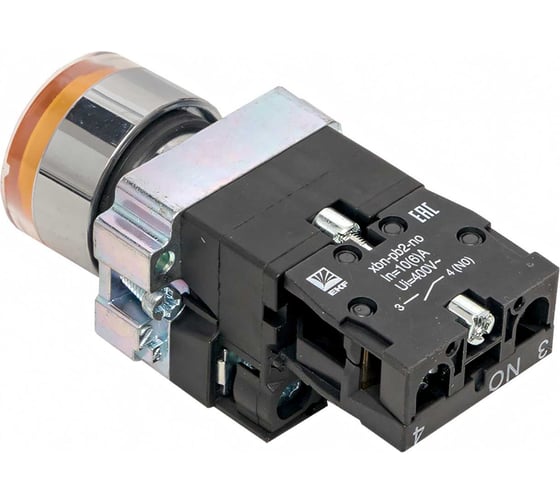 Кнопка EKF BA51 с подсветкой 24В желтая NO PROxima xb2-bw51-24