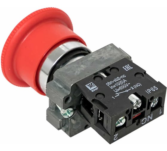 Кнопка EKF BS542 поворотная красная грибок NC IP65 PROxima xb2-bs542-65