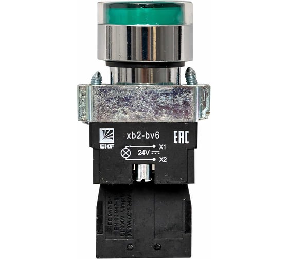 Кнопка EKF BA31 с подсветкой 24В зеленая NO PROxima xb2-bw31-24