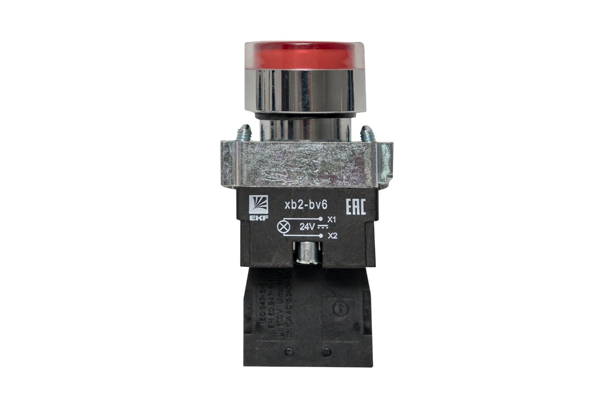 Кнопка EKF BA42 с подсветкой 24В красная NC PROxima xb2-bw42-24 ...