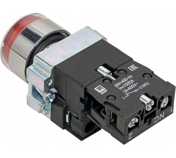 Кнопка EKF BA42 с подсветкой 24В красная NC PROxima xb2-bw42-24