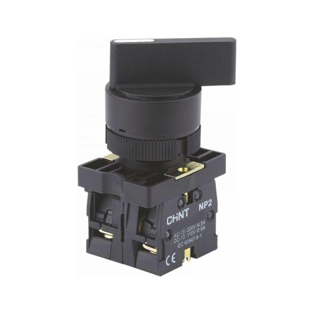 Переключатель CHINT NP2-EJ25 2 полож. с фиксацией 1НЗ +1НО IP40 574824 ...