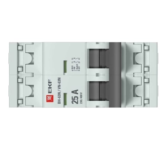Выключатель нагрузки EKF PROxima ВН-63N 2P, 25А, 1 шт S63225