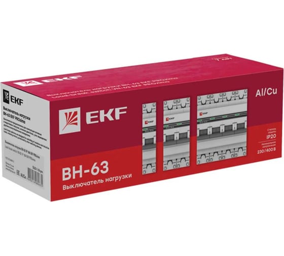 Выключатель нагрузки EKF PROxima 3P 63А ВН-63N S63363