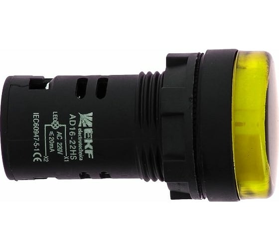 Светодиодная матрица EKF AD16-22HS желтый 230 В AC, упаковка (10 шт) PROxima ledm-ad16-o