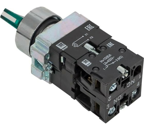 Переключатель EKF BD33 3P c зеленой подсветкой 24В NO PROxima xb2-bk33-g-24