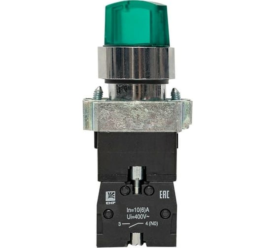 Переключатель EKF BD33 3P c зеленой подсветкой 24В NO PROxima xb2-bk33-g-24