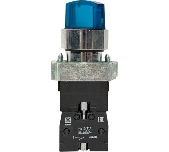 Переключатель BD33 3P c синей подсветкой 24В NO PROxima EKF xb2-bk33-b-24