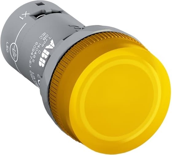 Лампа ABB CL2-520Y желтая со встроенным светодиодом 220В DC 1SFA619403R5203 1