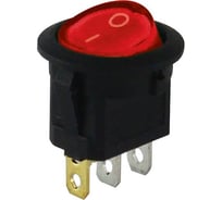 Клавишный круглый переключатель TDM MIRS-101-3-R красный, с подсветкой, 2 положения 1з SQ0703-0041