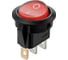 Клавишный круглый переключатель TDM ELECTRIC MIRS-101-3-R красный, с подсветкой, 2 положения 1з SQ0703-0041 1