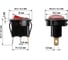 Клавишный круглый переключатель TDM ELECTRIC MIRS-101-3-R красный, с подсветкой, 2 положения 1з SQ0703-0041 3