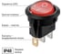 Клавишный круглый переключатель TDM ELECTRIC MIRS-101-3-R красный, с подсветкой, 2 положения 1з SQ0703-0041 5