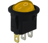 Клавишный круглый переключатель TDM ELECTRIC MIRS-101-3-Y желтый, с подсветкой, 2 положения 1з SQ0703-0042