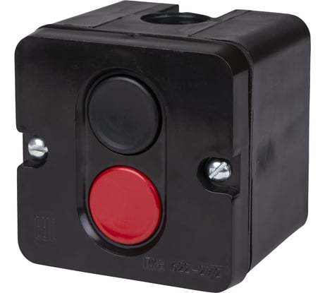 Кнопочный пост ПКЕ TDM ELECTRIC 722 У2, красная и черная кнопки, IP54 SQ0742-0026