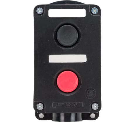 Кнопочный пост ПКЕ TDM ELECTRIC 212-2 У3, красная и черная кнопки, IP40 SQ0742-0003