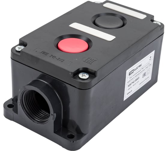 Кнопочный пост ПКЕ TDM 212-2 У3, красная и черная кнопки, IP40 SQ0742-0003