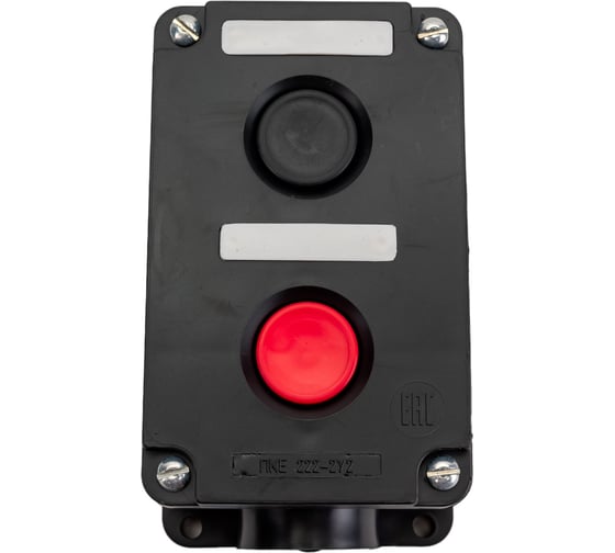 Кнопочный пост ПКЕ TDM ELECTRIC 222-2 У2, красная и черная кнопки, IP54 SQ0742-0011