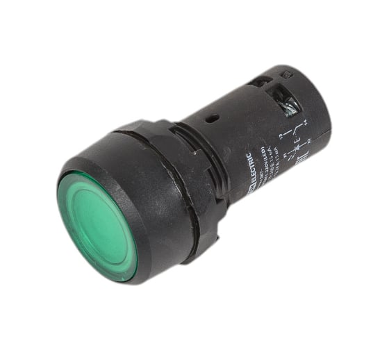 Кнопка TDM ELECTRIC SB7-CW3361-220V(LED) (диаметр 22 мм; 1з; зеленая) SQ0746-0025