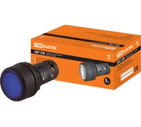 Кнопка TDM ELECTRIC SB7-CW3661-220V(LED) (диаметр 22 мм; 1з; синяя) SQ0746-0031