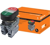Двойная кнопка TDM ELECTRIC MPD2-11С (LED; в сборе; диаметр 22 мм; 24В; I/O) SQ0747-0061