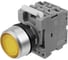 Кнопка с фиксацией TDM ELECTRIC MP2-21Y (LED; в сборе; диаметр 22 мм; 1з+1р; 220В; желтая) SQ0747-0023 1