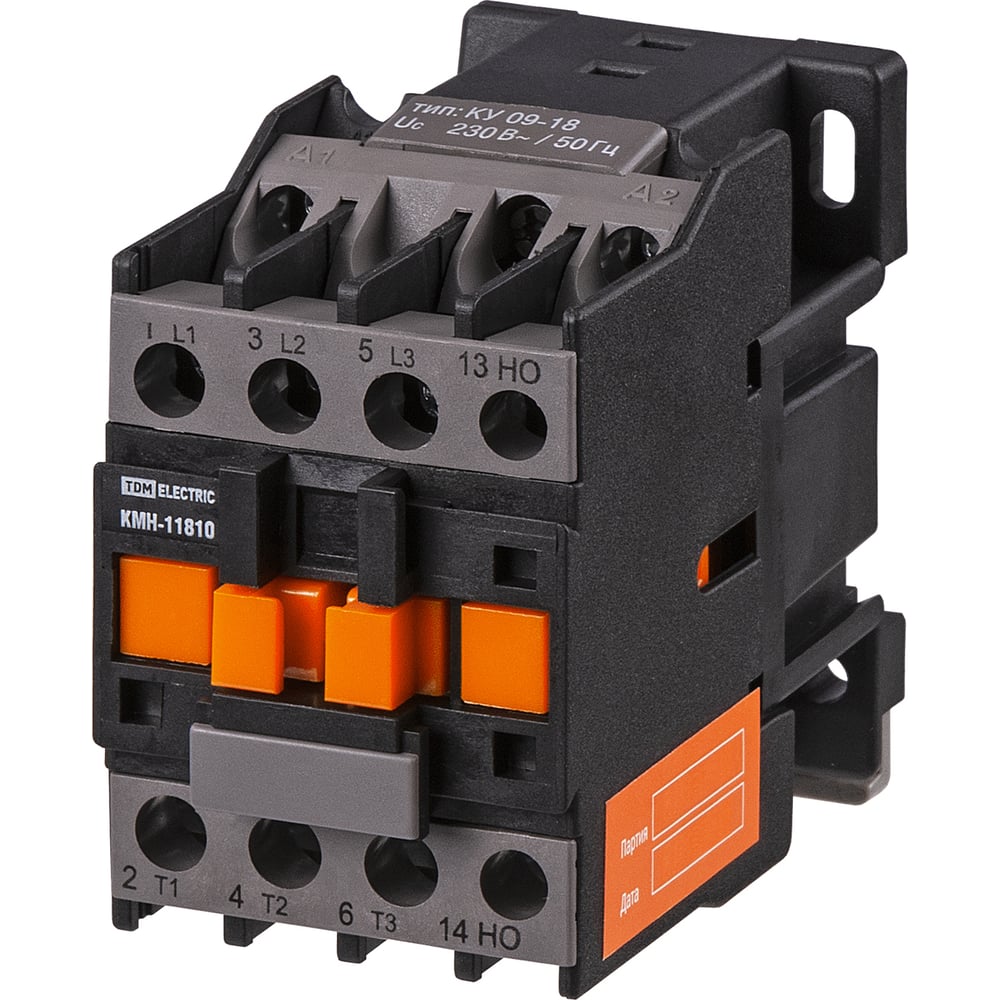 Контактор TDM КМН-11810 (18А; 230В/АС3; 1НО) SQ0708-0010 - выгодная ...