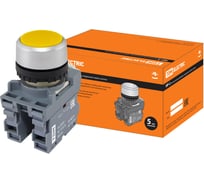 Кнопка с фиксацией TDM MP2-20Y (в сборе; диаметр 22 мм; 1з+1р; желтая) SQ0747-0009