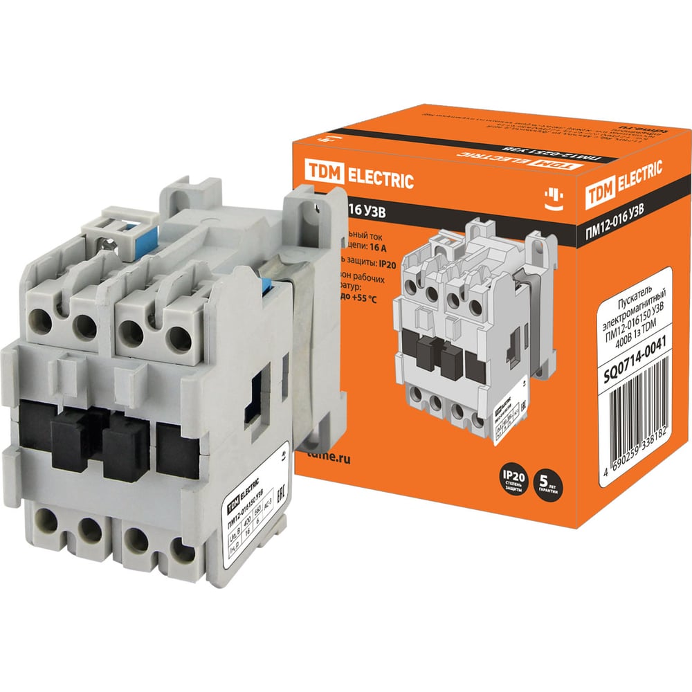 Электромагнитный пускатель TDM ПМ12-016150 У3В 400В 1з SQ0714-0041 ...