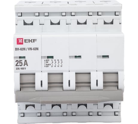 Выключатель нагрузки EKF 4P 25А ВН-63N PROxima S63425