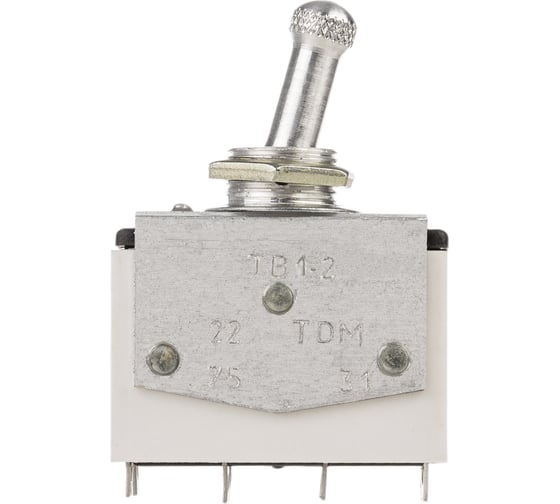 Выключатель-тумблер TDM ELECTRIC тв1-2 2p 250 в 5 а (8c) on-off с фиксацией (2з+2р) SQ0747-0401