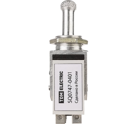 Выключатель-тумблер TDM ELECTRIC тв1-2 2p 250 в 5 а (8c) on-off с фиксацией (2з+2р) SQ0747-0401
